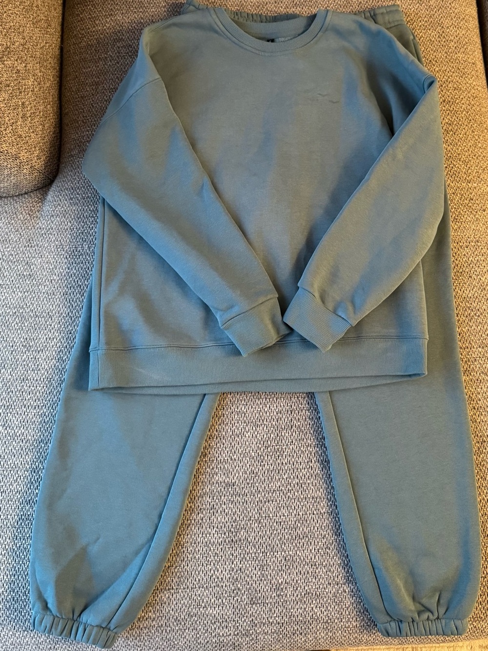 NWOT Lazy Pants Fleece Sweatshirt & Jogger Set Size Large Slate blue